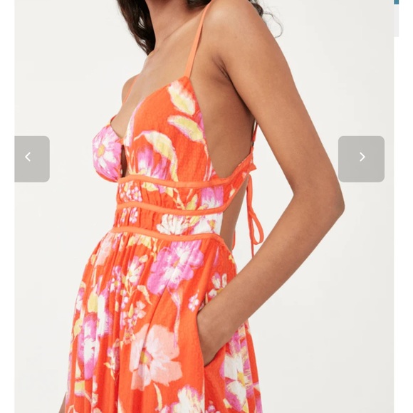 Free People Women's Wisteria Floral Print Maxi Dress Size Small $178 - Picture 4 of 12